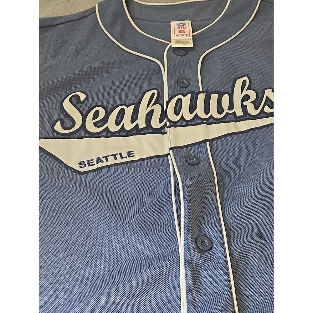 NFL Seattle Seahawks Shaun Alexander Baseball Jersey Mens Large Button Up 37 L - Picture 9 of 10